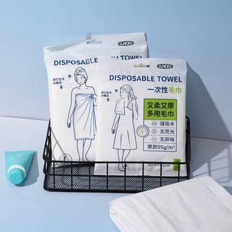 优质一次性浴巾和一次性面巾 - 柔软且吸水性强 - 适用于旅行、健身房、酒店、水疗中心、客房等场所