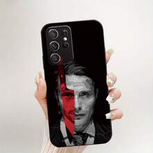 Funda Adorable de Caricatura Negra Hannibal para Modelos , Hecha de TPU Duradero para Proteger Contra Colisiones y Salvaguardar la Lente de la Cámara para Varios Modelos  Galaxy, Incluyendo S22, S22 Ultra, S23 FE, S23 Ultra, S24 Plus, S24 Ultra y Serie A. - Mezcla de colores - Ver 7