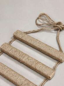 1件天然剑麻猫爬梯，无需组装，悬挂式猫桥楼梯，非常适合室内猫咪娱乐、宠物活动中心、互动猫玩具、适合各种体型猫咪的猫咪攀爬系统 - 彩色 - 查看 4