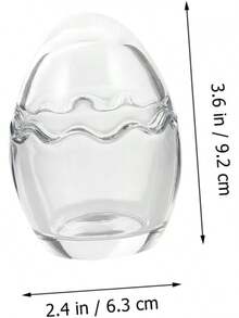 Vasitos de Vidrio para Pudín Tazas Pequeñas de 3 Unidades Material para Alimentos Diseño de de Huevo Ideales para Postres y Gelatinas Aptos para Hogar y Restaurantes - 1 - Ver 4