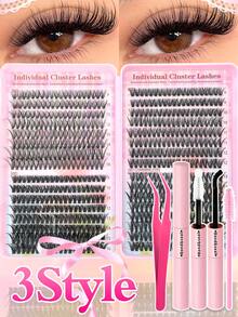 280pcs /28Rows Manga Lash Kit Clusters Manga Eyelash Clusters Anime Cluster Eyelash Extensions Clusters Lashes Natural Look Eyelashes Fairy Lash Clusters Manga Individual Lashes For Beginners - Multicolor - View 12