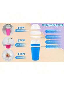 400ML Smoothie Cups Double Silicone Pinch Cups Summer Thirst  Ice Maker Cups - Ideal For Cold Beverages - 彩色 - 查看 8