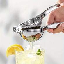 Stainless Steel Lemon Squeezer With Manual Press - Multifunctional Citrus Juicer Suitable For Home Use, High Efficiency Juice Extraction And Pulp Separation, Kitchen Gadget, Stylish Metal Design, Durable Kitchen Tool - Lemon Clip (2.56 * 7.99 Inches) - View 3