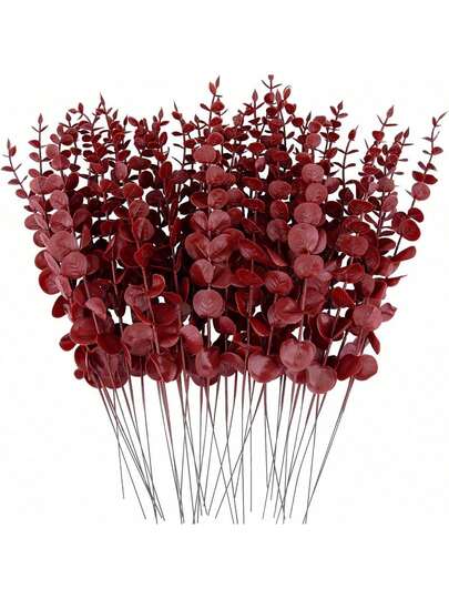 10/250pcs Artificial Green Plants Decor, 14.96 Inches Each, With Fake Leaves, Suitable For Spring Decor, Wedding Decor, Home Decor, Restaurant Decor, Bedroom Decor, Kitchen Decor, Holiday Party Supplies, Outdoor Garden Decor, Wreath Party Wedding Holiday Decor, Home Restaurant Bedroom Decor, Birthday Gift