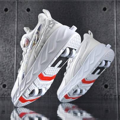 Patines de ruedas para adolescentes con botón giratorio genial, ruedas automáticas invisibles, malla transpirable, patines en línea de 4 ruedas para exteriores, ajustables, deportivos, regalo de Navidad, Halloween y días festivos