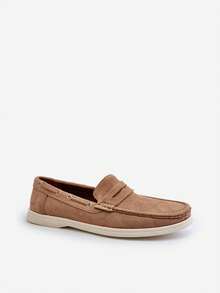 Men's Rivanell Synthetic Suede Loafers Comfortable For Everyday And Elegant Styles With A Soft Insole Beige - Beige - View 1