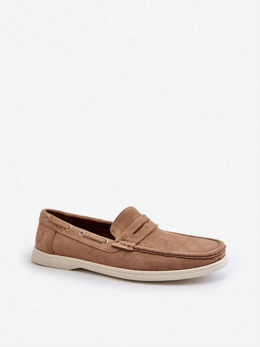 Men's Rivanell Synthetic Suede Loafers Comfortable For Everyday And Elegant Styles With A Soft Insole Beige - Beige - View 1