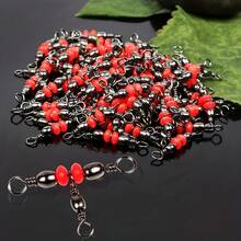 50 piezas de giratorios de barril de latón - Giratorios de pesca de 3 vías para una presentación suave del cebo y pesca sin enredos - Multicolor - Ver 3