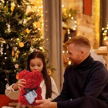 1pc Realistic Rose Bear, Romantic Rose Bear Made Of PE Foam, Romantic Foam Flower Gift For Valentine's Day, Birthday Or Anniversary, Suitable As Creative Valentine's Day Gift For Girlfriend, Mother's Day Gift, Christmas Gift, Teacher's Day, Graduation Gift, Artificial Eternal Rose Bear - Multicolor - View 8