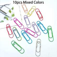 20pcs Stainless Steel Multi-Functional Metal Clips Set, Large Capacity Notebook & Journal Accessories With Pen Holder, Office & Study Supplies Organizer - Multicolor - View 8