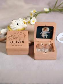 Hộp đựng dây rốn và tóc của bé có thể tùy chỉnh ảnh và tên! Hộp kỷ niệm sợi tóc đầu tiên của bé, tóc bé, bình đựng dây rốn cho bé sơ sinh trong giai đoạn trăng tròn. - Nhiều màu - Xem 2