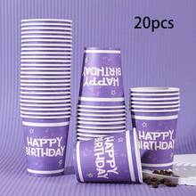 10pcs/20pcs/60pcs, Kpop Birthday Party Supplies - Purple K-Pop Themed Drinking Cups With Kpop Girl Group Logos, Disposable Paper Cups Suitable For Hot & Cold Drinks, Kpop Merchandise For Themed Parties, Birthdays, Kpop Fan Events - Nhiều màu - Xem 10