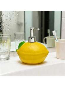 1pc Creative Lemon Shaped Pump Bottle, Suitable For Bathroom Shampoo, Body Wash, Hand Soap Refill Bottle, Home Decor, Surprise Gift For Friends - Multicolor - View 6