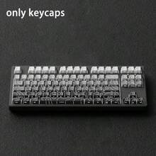 New Topographic 4.0 Version 133 Keys PBT Material Cherry OEM Profile Backlit Keycaps, Suitable For MX Gaming Mechanical Keyboards - Black - View 4