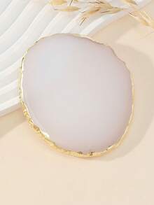 1 Resin Manicure Paint Palette (Golden Edge) + Pink Manicure Brush Set, All-In-One Manicure Supplies And Tools, Valentine's Day Essential | Designed For False Nails And Professional Manicures - Multicolor - View 3