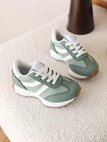 1 Pair Unisex Style Casual Sneakers, Lightweight Comfortable Versatile Running Shoes, Spring/Autumn - Green - View 5