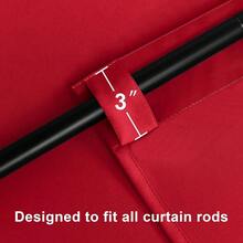 Hiasan Short Red Blackout Curtains 36 Inch Long, Bathroom Small Window Curtains Rod Pocket & Back Tab Thermal Insulated Christmas Drapes Sewn With Tiebacks For Kitchen Basement, 42inch Width, 2 Panels,42inchWx36inchL(Packof2),Red - Màu đỏ - Xem 4