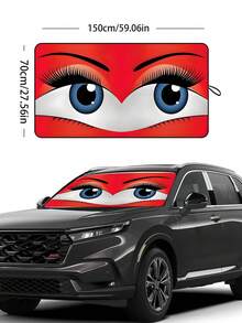 59.06 X 27.5 Inch Foldable Windshield Sun Shade, Blocks UV Rays And Keeps Vehicle Cool, Suitable For Hatchback, Truck, SUV, MPV - 150cm*70cm - View 13