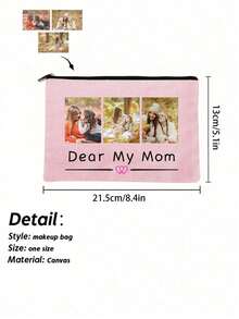 个性化定制姓名化妆包，可印制家人朋友照片的定制手提袋，独特设计（照片、风景、插画），定制趣味圣诞礼物，朋友主题生日/新娘送礼会礼物