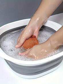 1/3个装便携式折叠洗脸盆，大容量塑料洗脸盆，适用于家庭、宿舍、户外 - 加厚塑料折叠洗脸盆，儿童洗脸盆，婴儿洗衣盆，可用于洗手和洗脚 - 返校必备便携式洗脸盆，可用作洗菜盆、洗衣盆、洗脚盆 - 适用于家庭、学校、办公室、汽车，节省空间 - 彩色 - 查看 4