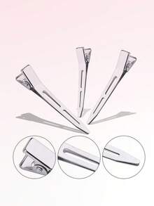 48 peças/24 peças/12 peças Presilhas de Metal com Bico de Pato para Mulheres, Presilhas de Cabelo Prateadas para Cabelos Longos, Presilhas de Encaracolamento de Jacaré para Cabelos Grossos, Rolos, Salão, Laços DIY, Presilhas de Garra, Grampos de Cabelo, Acessórios de Cabelo, Acessórios de Cabelo para Mulheres - Multicolorido - Visão 5