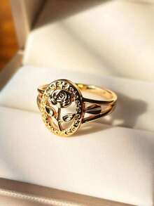 Elegant Golden Bow Love Ring, Cute Dainty Bowknot Promise Stackable Rings For Women, Suitable For Wedding Engagement Party Daily Wear, Birthday Anniversary Valentine's Day Jewelry Gift For Her,Mom,Mother,Mother's Day,Gift - Vàng 2 - Xem 2