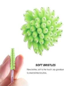 50Pcs Eyelash Extension & Eyebrow Brushes – Disposable Crystal Mascara Wands (4 Colors Available) For Makeup - 綠色 - 查看 2