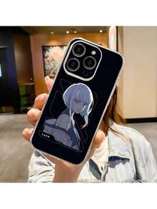 Funda de teléfono Cyberpunk E-Edgerunners 2 compatible con 17, 16, 15, 14, 13, 12, 11 Pro Max, Air Soft Cover, funda de silicona transparente y suave, funda para 17, funda para 17 Pro, funda para 17 Pro Max, funda compatible con 17 Pro, funda para 17 Pro Max, funda para 17 - Z4 - Ver 2