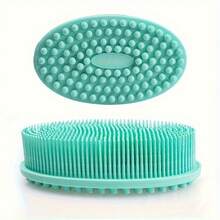 1pc/2pcs Upgraded 2-In-1 Silicone Body & Hair Brush, Exfoliating Shower Brush For Body, Premium Silicone Bath Sponge, Scalp Massager, Easy To Clean, Healthy & Silicone, Soft & Non-Irritating, Resilient & Durable Bristles - Multicolor - View 8