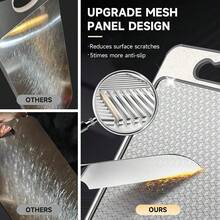 4-In-1 Multifunctional Cutting Board, Titanium Cutting Board, Kitchen Titanium Cutting Board, Built-In Knife Sharpener, 304 Stainless Steel Cutting Board, Suitable For Meat, Fruit And Vegetables - Multicolor - View 4