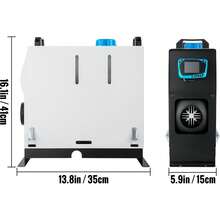 Calentador de aire todo en uno, una salida de aire, calentador  de 8KW 12V, calentamiento rápido, calentador de estacionamiento con interruptor LCD rojo, control remoto para automóvil, camión RV, barco, autocaravanas y caravanas - Blanco - Ver 10