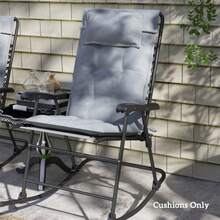 Set Of 2 Outsunny Cushions For Sun Loungers, Water-Repellent, For Garden Loungers, Beach Chairs, Deck Chairs, Garden Furniture Cushions, 50 X 116 X 5 Cm, Light Grey - 灰色 - 查看 7