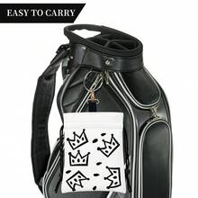 Crown Golf 贵重物品收纳袋，高尔夫球座收纳袋，带抽绳封口，高尔夫球手提包，便携式球袋，男士高尔夫配件，高尔夫球手、爸爸、男友、丈夫生日、退休、父亲节礼物