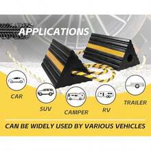 MAXXHAUL 50019 - Calza de Rueda de Goma, Paquete de 2, Color Negro(default) - Multicolor - Ver 6