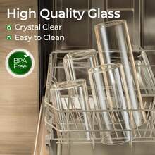 32oz 6PCS Round Airtight Glass Food Storage Jars, Clear Glass Food Storage Container With Bamboo Lid, Stackable Spice Jar, Kitchen Canister For Sugar, Tea, Coffee Bean, Pasta, Oat, Spice - Clear - View 8
