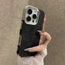 Retro Vintage Cowboy Fabric 17 16 15 14 13 12 Pro 11 Plus Luxury Jeans Soft Bumper Armor Phone Cover.Accessories. - Hải quân - Xem 11