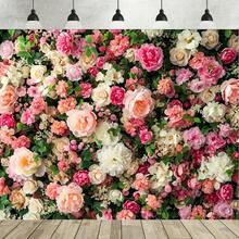 1 pièce Toile de fond florale en polyester pour photographie, convient pour le mariage de la mariée, la fête, la décoration de la Saint-Valentin, les fournitures de fête, les fournitures d'anniversaire, la décoration des fêtes - Multicolore - Voir 5