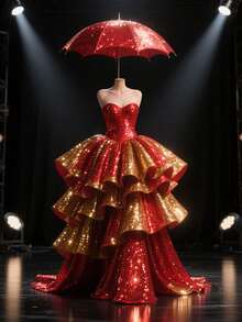 1件星空图案紫色闪光编织面料，轻盈垂坠闪亮雪纺，适合婚礼装饰、服装DIY制作 - 紫色 - 查看 9