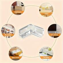 4/8pcs Transparent Furniture Corner Guards, Table Edge Protectors And Window Edge Covers, Suitable For Tables, Cabinets Etc., Reduce Bumps And Damage, Modern Design, Smooth Surface