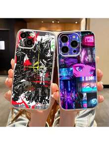 Funda de teléfono Cyberpunk E-Edgerunners 2 compatible con 17, 16, 15, 14, 13, 12, 11 Pro Max, Air Soft Cover, funda de silicona transparente y suave, funda para 17, funda para 17 Pro, funda para 17 Pro Max, funda compatible con 17 Pro, funda para 17 Pro Max, funda para 17 - Z4 - Ver 3