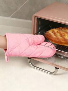 1pc/2pcs/4pcs Heat-Resistant And Heat-Resistant Microwave Gloves, Suitable For Household Kitchen Tools, Steamers, Baking Protective Equipment, Western Cuisine, Hotels, Bakeries, And Dessert Shops - Pink - View 5