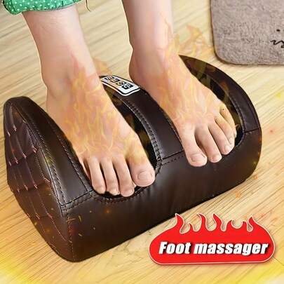 Multifunktionell elektrisk fotmassageapparat, dubbelriktade roterande massagerullar, 3 massageintensiteter, njut enkelt av vad- och fotmassageavslappning, avslappningsapparat för sport och fitness, den bästa julklappen för familj, nära och kära och vänner