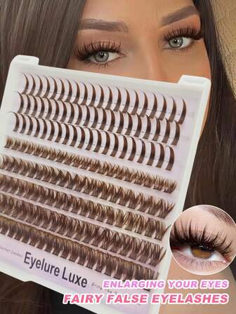160 Pcs DIY Fantasy Lash Collection - 60D & Fairy Style C-Curl Design With Eye-Enlarging Anime Effect, Fluffy & Lightweight Faux Mink For Beginners, Perfect For Cosplay, Daily Kawaii Looks And Special Events Daily Wear, Christmas, Dates & Party