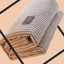 Weiche, doppelseitige, atmungsaktive Bettdecke: kuschelig, mit floralem Katzenmuster, tragbare Sommerdecke für Büro und Sofa, Khaki, 70 x 100 cm (27,6 x 39,4 Zoll) - Khaki - Übersicht 4