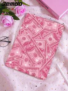 Money 1pc Rose Gold Dollar Print Tablet Protective Case, Compatible With IPad 10.2", IPad Pro 2021/2020/IPad (A16) 11", 11th Gen 2025/10th Gen, Galaxy Tab A8 10.5" 2022, Matepad 10.4/Tab, Anti-Drop, With Pencil Slot, Sleep/Wake Support, Best Gift For Tablet Users - 彩色 - 查看 1