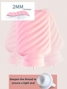1个500毫升-1000毫升-2000毫升高密度PVC热水袋，可重复灌装，用于暖手和热敷，防爆设计，柔软绒面，可重复灌装热水袋，持久保温，大容量PVC暖手宝，螺旋盖灌装，防漏，热水袋，水袋，方便取用热水，药膏 - 彩色 - 查看 7