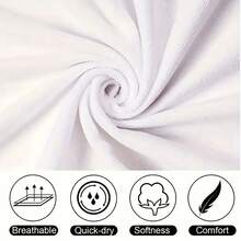 1pc Large Quick-Dry Beach Towel - Lightweight Microfiber Bath Towel With Pastel Colors Pink, Blue, Purple, Orange, Yellow, Green, Red, Black, White, Beige, Brown, - Soft Fabric Pool, Travel, Camping, Spa - Summer - White - View 6
