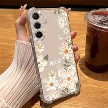 Funda de Teléfono Transparente con Pintura al Óleo de Flor Blanca Adecuada para OPPO A3X A16 A17 A35 A36 A38 A54 A57 A58 A74 A78 A79 Funda Protectora Suave Adecuada para OPPO Reno11Pro Reno11F Reno12F Reno12Pro Cobertura Completa Función de Protección Anticolisión en las Cuatro Esquinas Adecuada para Novia, Novio, Amigo - Colores mixtos - Ver 6