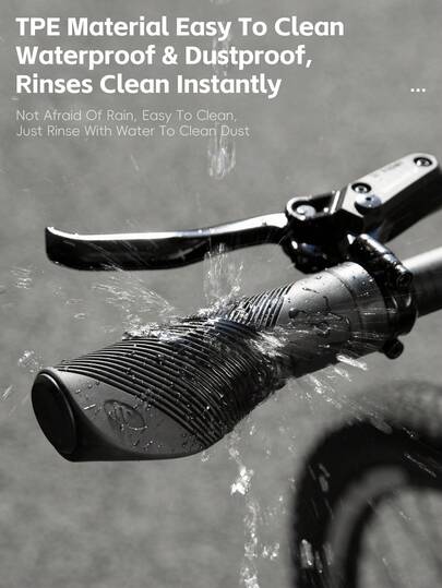  WEST BIKING 1 Pair Bicycle Handlebar Grips Anti-Slip Grips Mountain Bike Shock Absorber Protective Covers Handlebar Grips Black