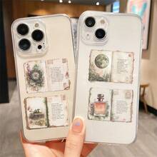 50张复古水彩日记风格贴纸，适用于行李箱、笔记本电脑、吉他、手机等，防水涂鸦透明PET材质 - 1 Set - 查看 7